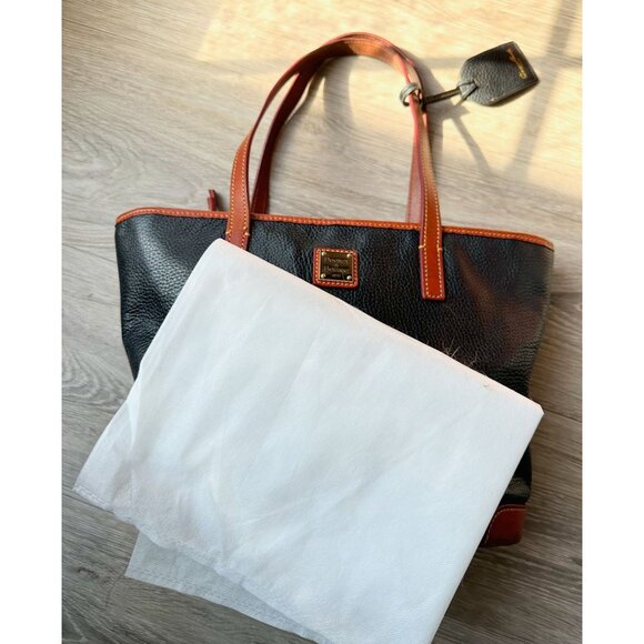 Dooney & Bourke Black and Copper Leather Colored Tote - Picture 8 of 16